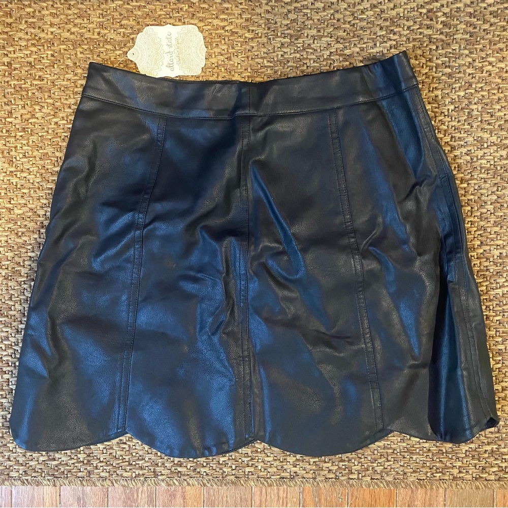 Faux leather skirt